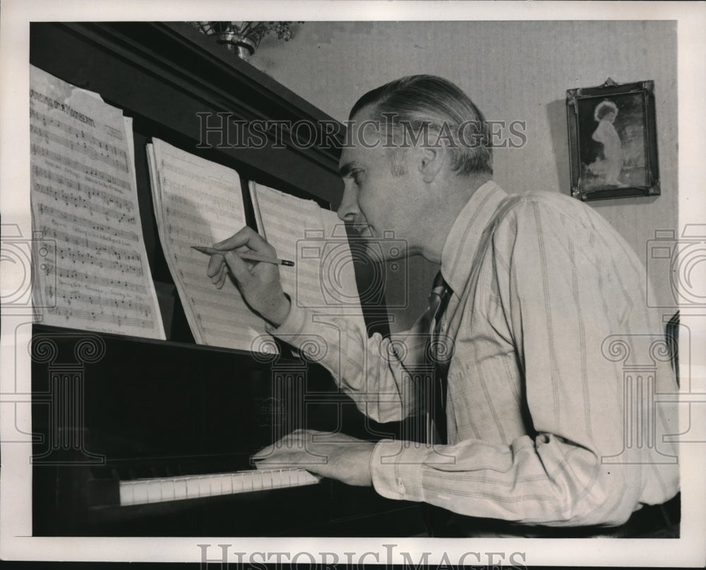 1941 Press Photo Richard Stevens, Composer