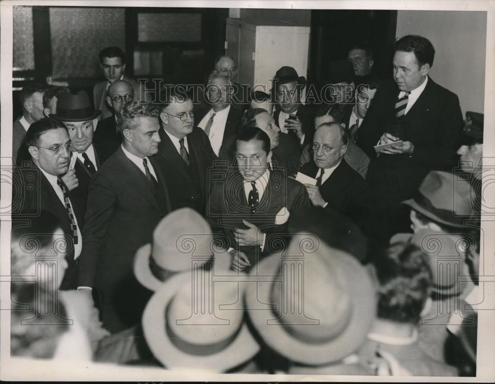 1936 Press Photo Attorney General David Wilentz at Mercer County Grand Jury