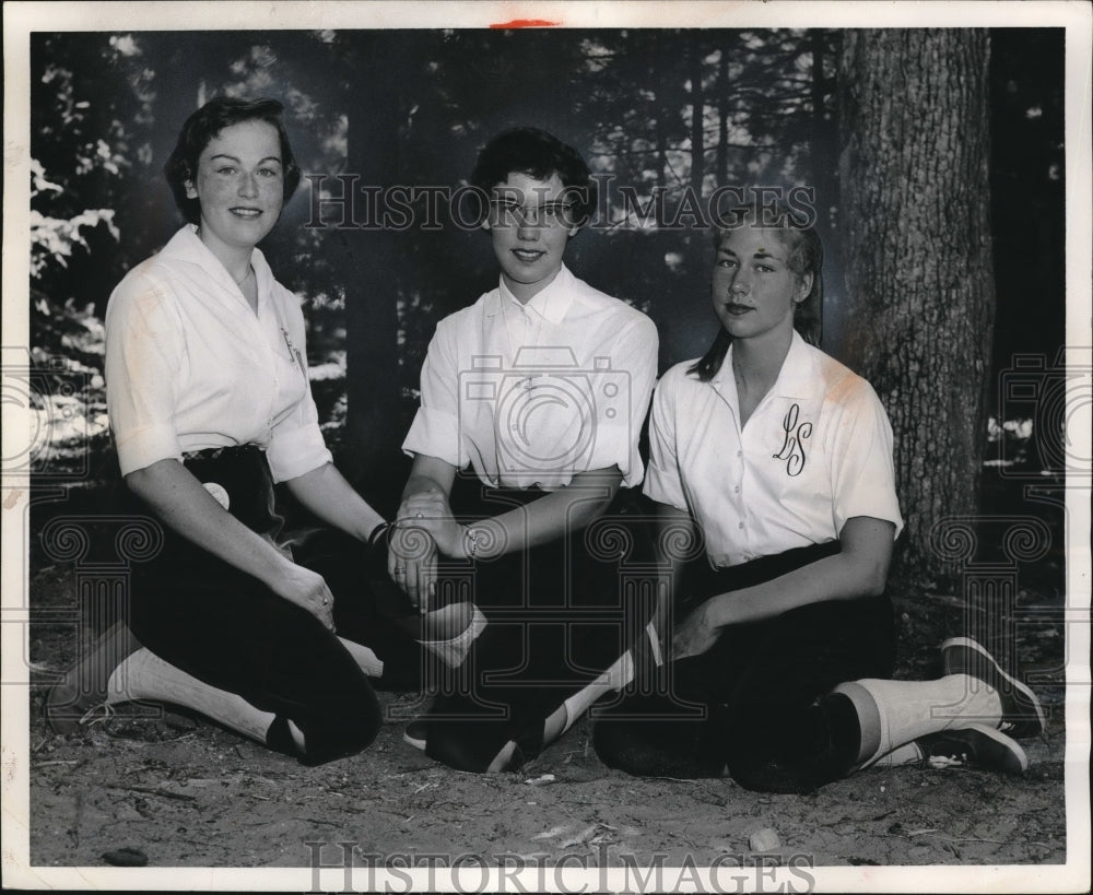 1958 Press Photo Musicians Linda Sneedden Florence Meisels and Linda Sickle `