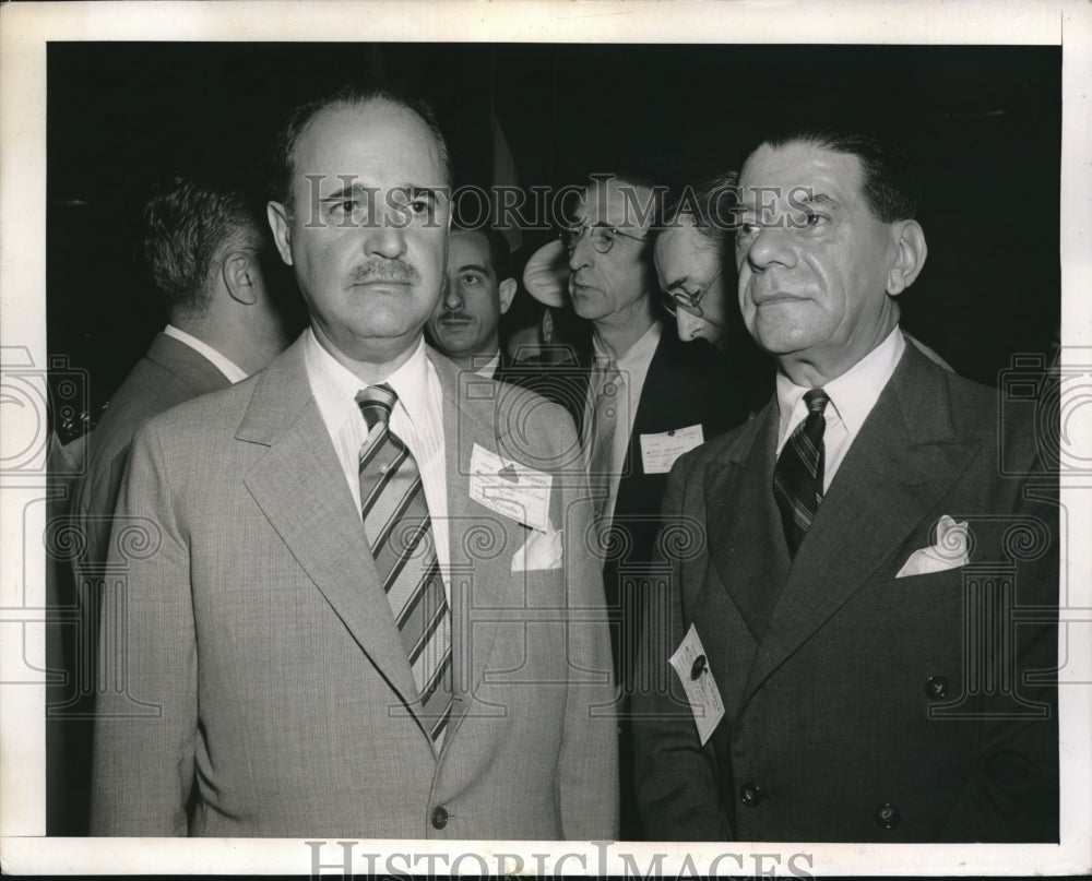 1943 Press Photo Col Joaquin Pedro Salgado Brazilian Minister & Oscar Correla