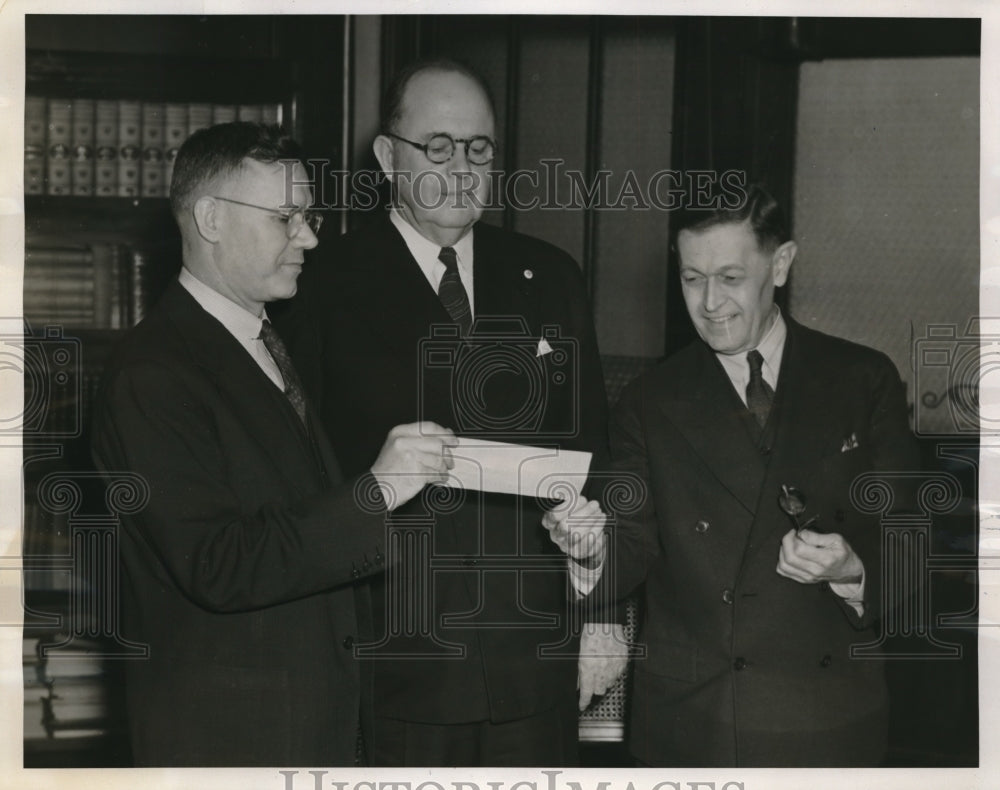 1941 Press Photo Lt Col George Spann Colonel Marcel Garsaud & Lester Alexander