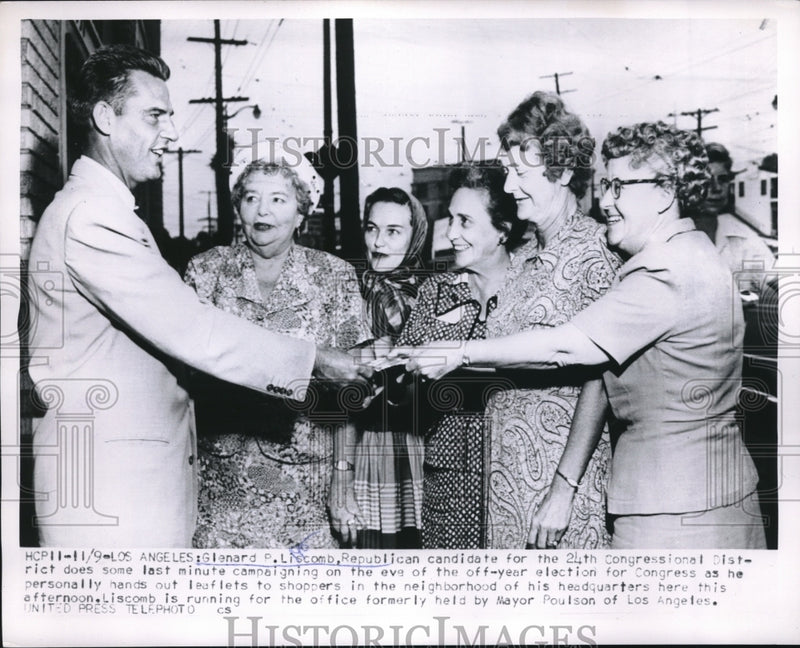 Load image into Gallery viewer, 1953 Press Photo Glenard R Liscomb Republican Candidate for 24th Congressional
