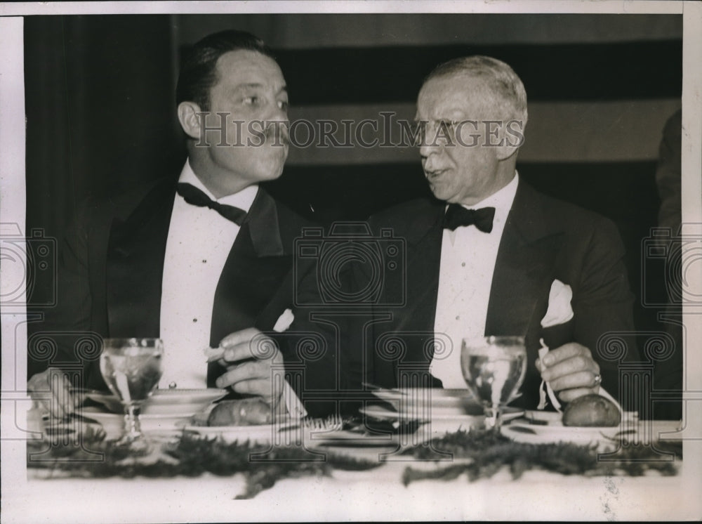 1937 Press Photo Grover Whalen and Anning Prall at the American Jewish Congress