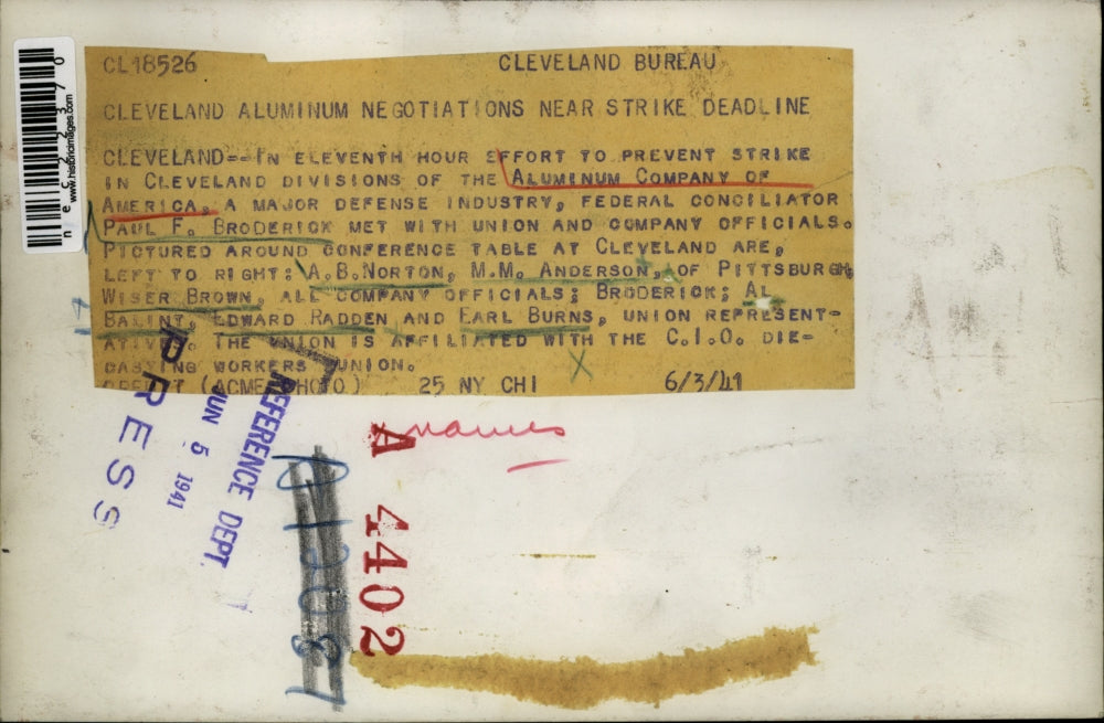 1941 Press Photo A.B. Norton,M.M. Anderson,Wiser Brown,Edward Radden,Earl Burns