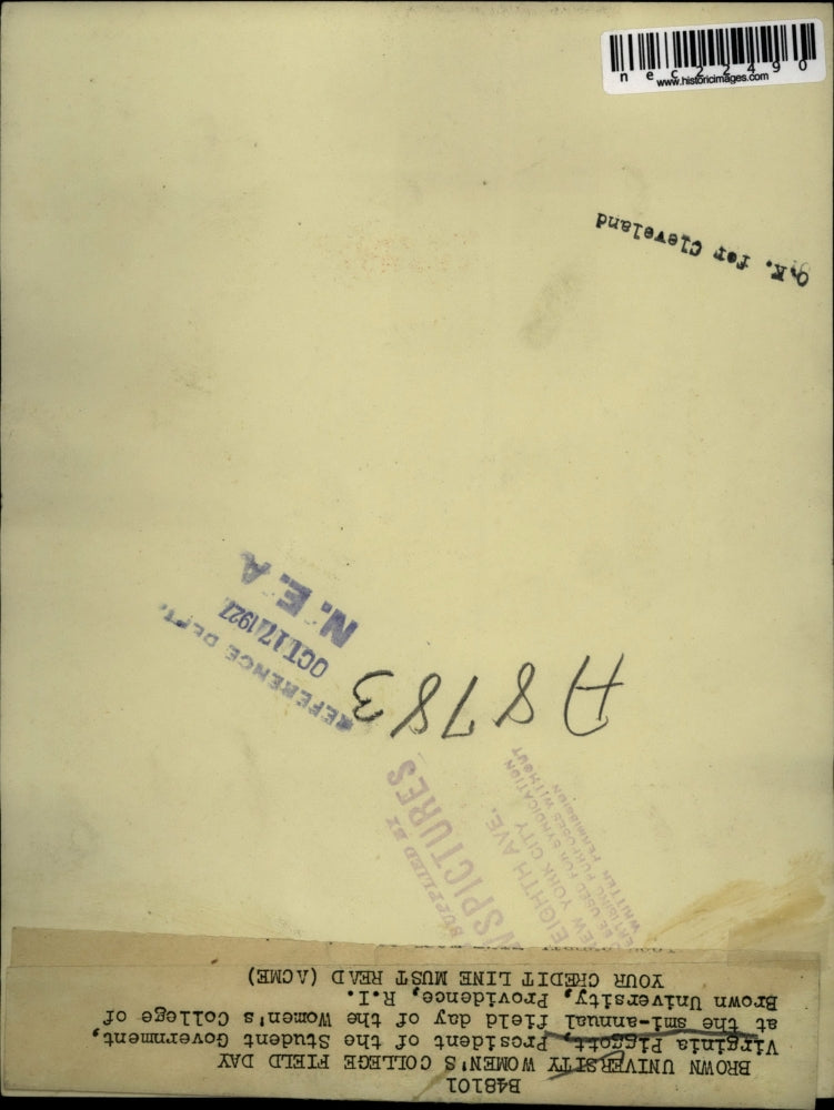 1927 Press Photo Virginia Piggott President of Student Government Brown Universi