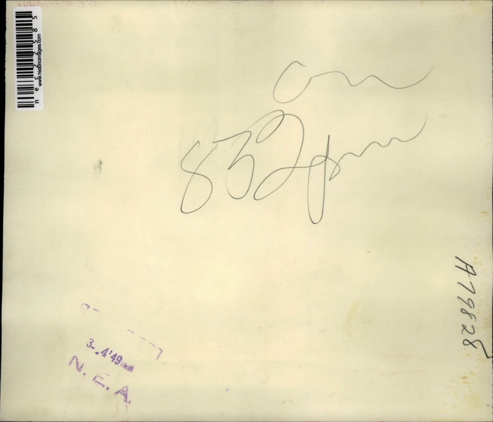 1949 Press Photo Harry Livingston Talks With JO Shanks About His Appointment