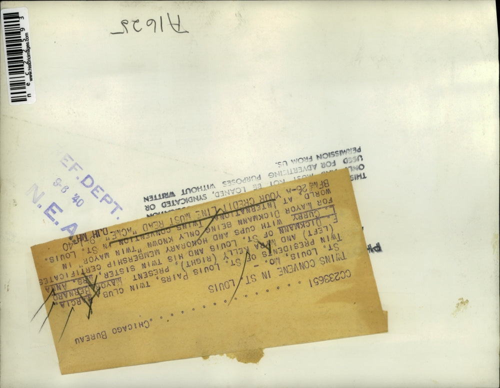 1940 Press Photo "Twin" contest at ST. Louis