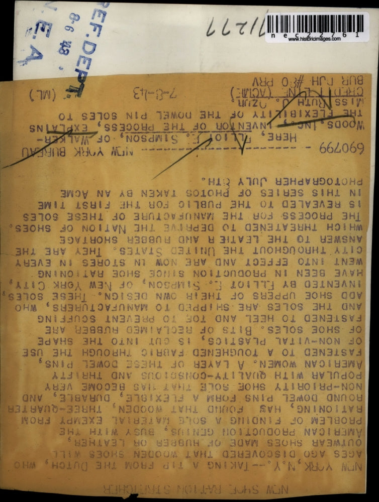 1943 Press Photo Elliot Simpson and Ruth Ozur or Walker Woods, Inc