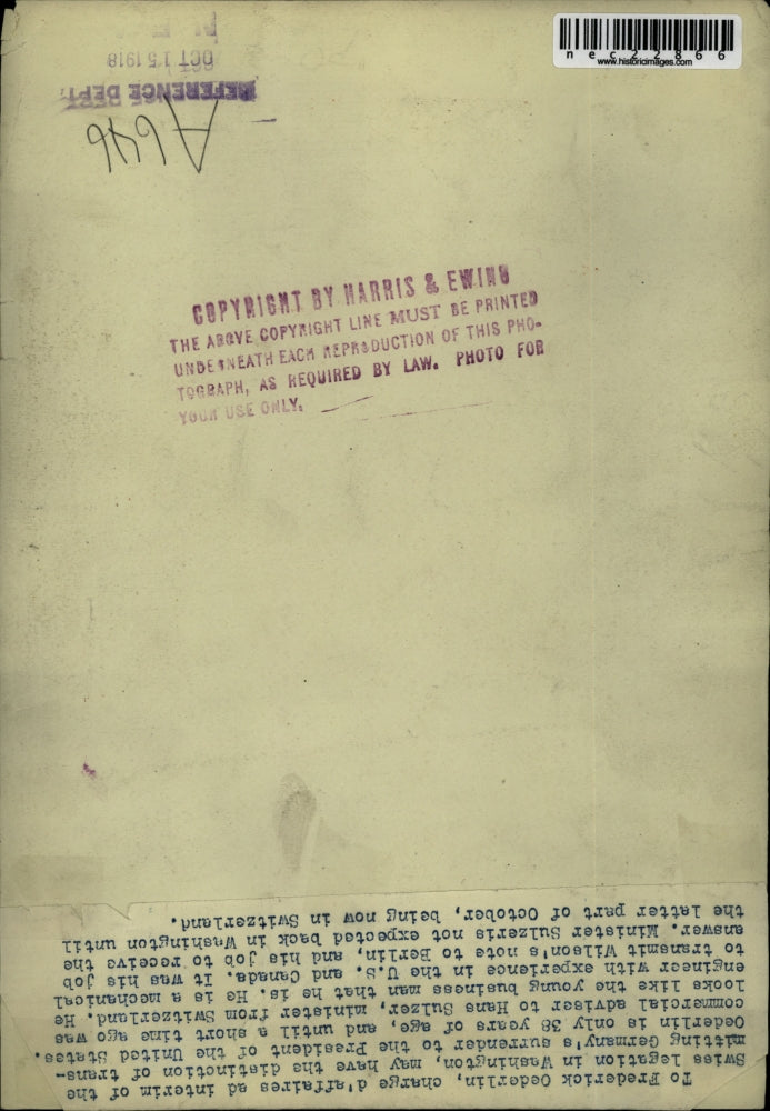 1918 Press Photo Frederick Oederlin (38)