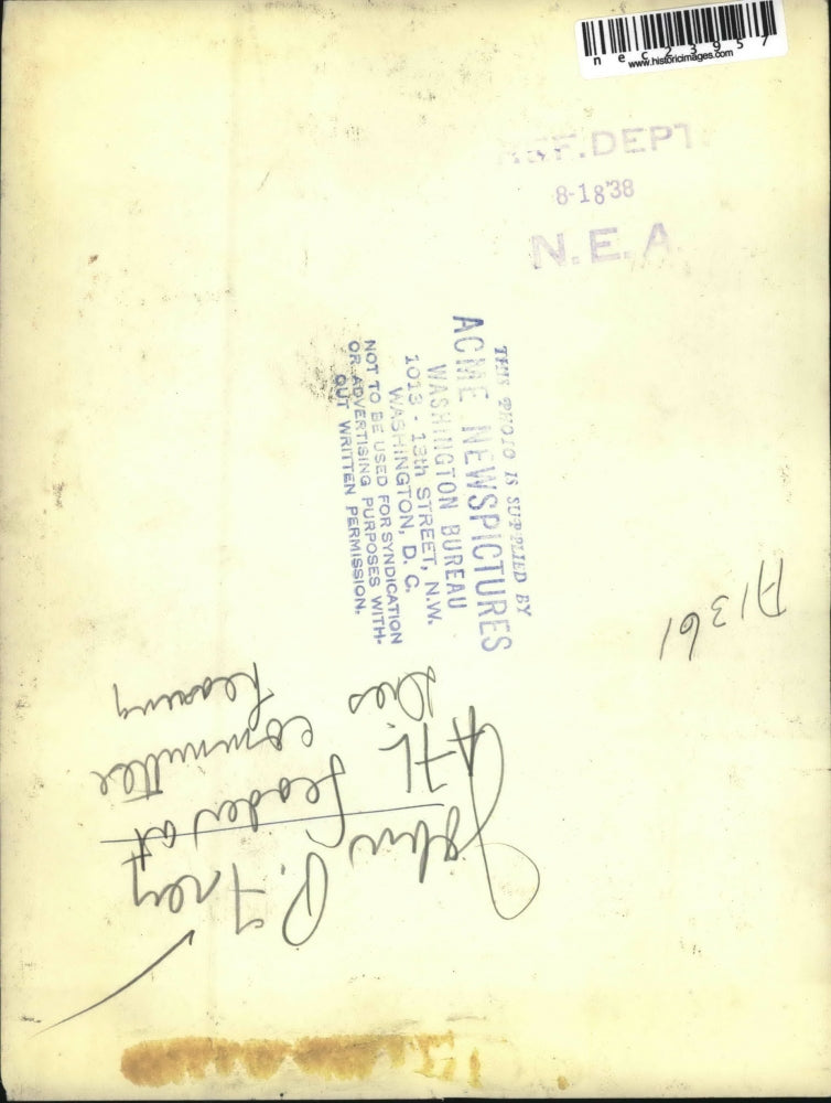 1938 Press Photo John P. Frey Dies Committee hearing.