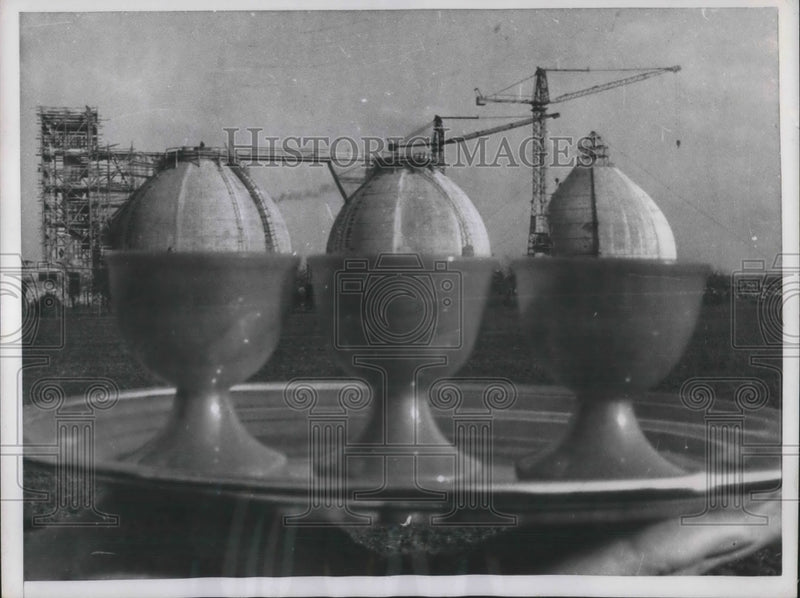 Load image into Gallery viewer, 1957 Press Photo Sewage Drainge system Frankfurt Germany
