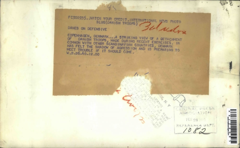 1940 Press Photo Danish troops during exerrcises if aggression occurs