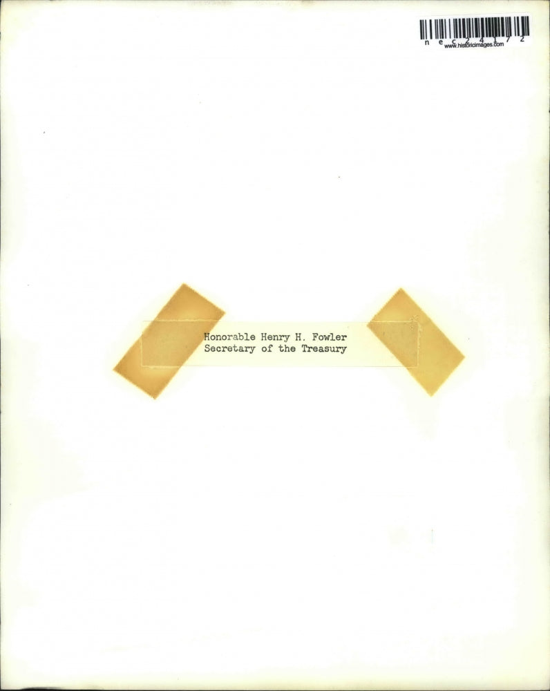 Press Photo Secretary of the Treasury Honorable Henry H Fowler