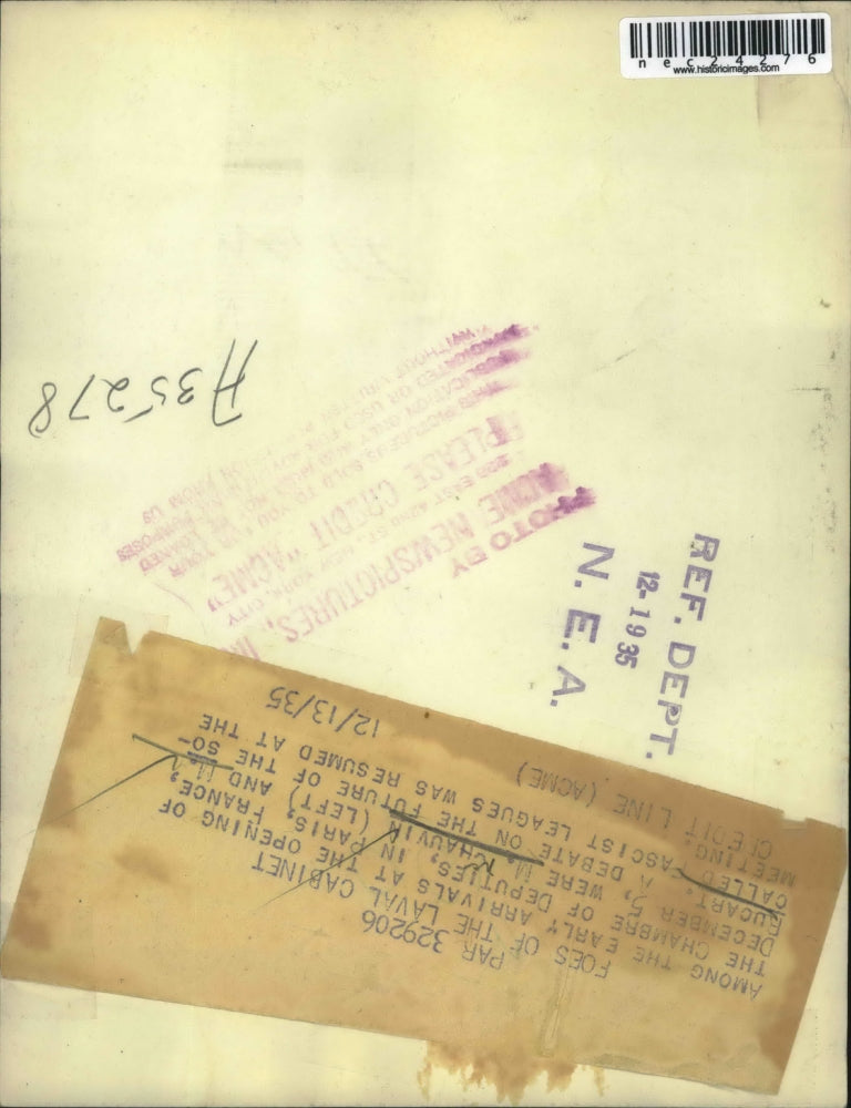 1935 Press Photo M. Ichauvin, M. Rucart Valval Cabinet Paris, France