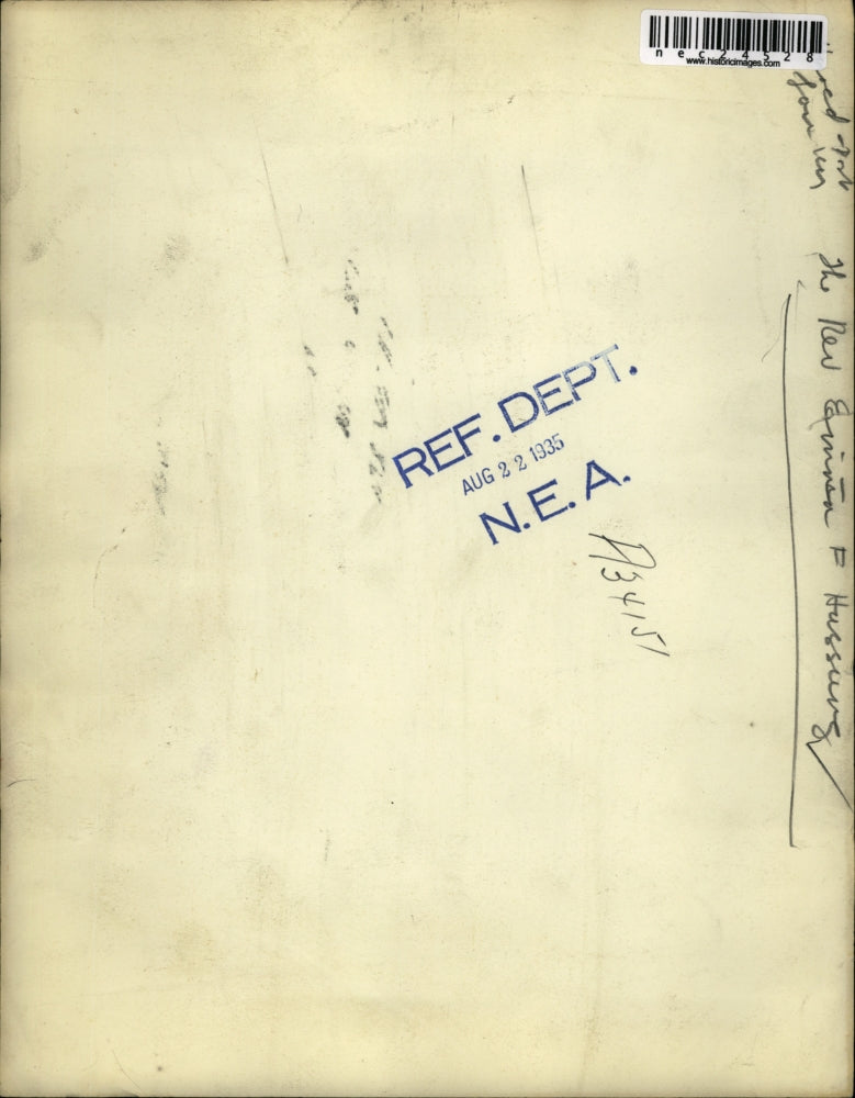 1935 Press Photo Rev. E. Hussing