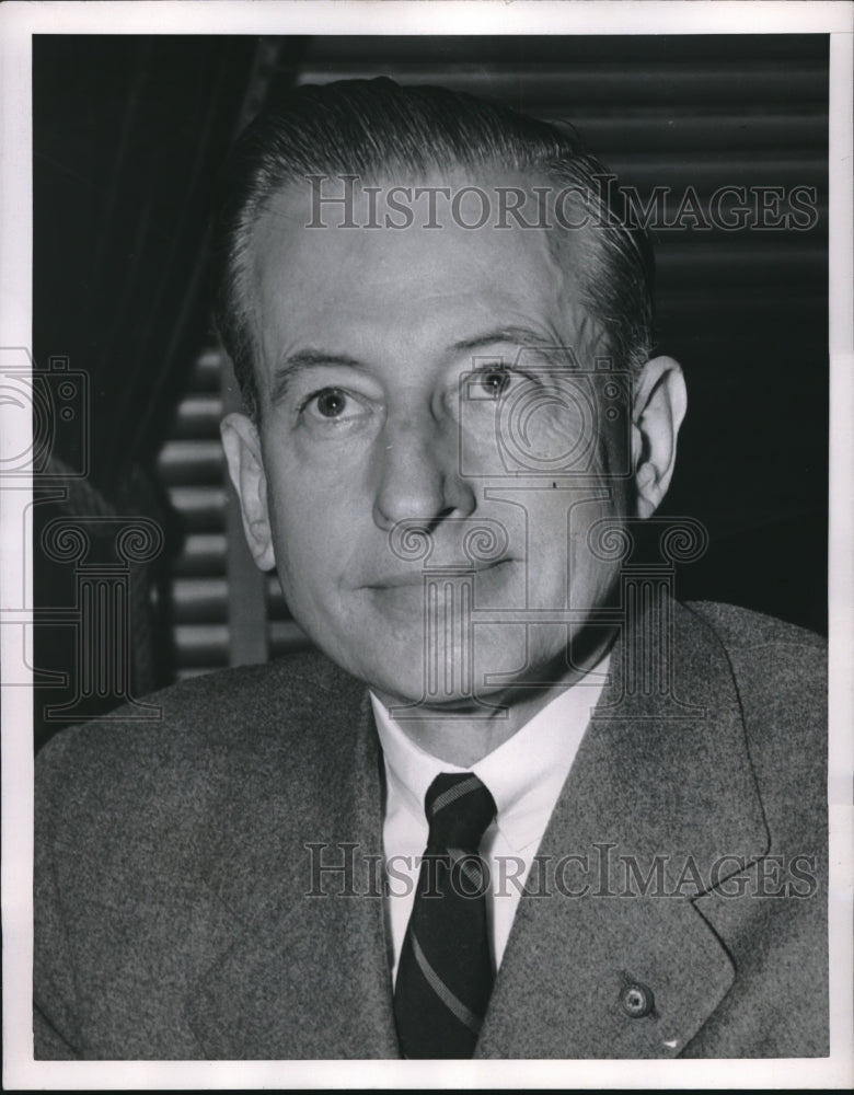 1953 Press Photo Eric Johnston Off to middle east