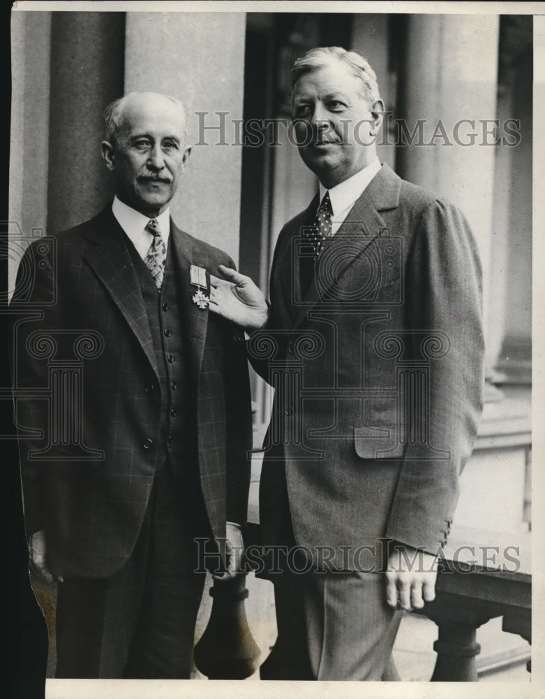 1929 Press Photo Orville Wright, Dwight Davis