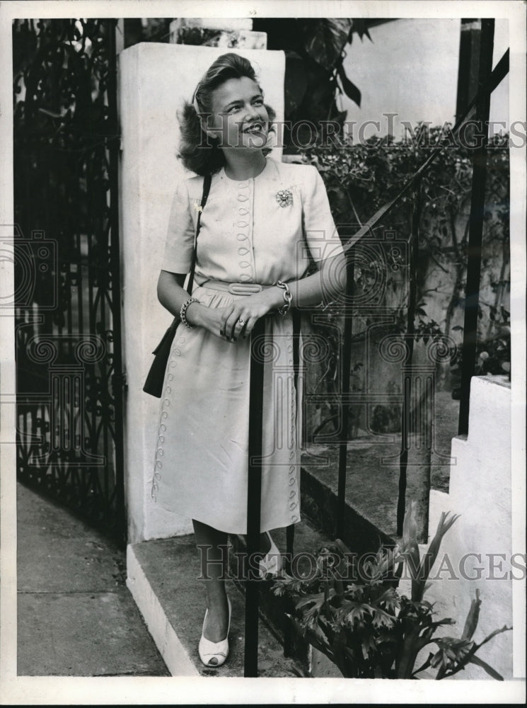 1944 Press Photo Josephine Good, Northerner escaping winter in Palm Beach