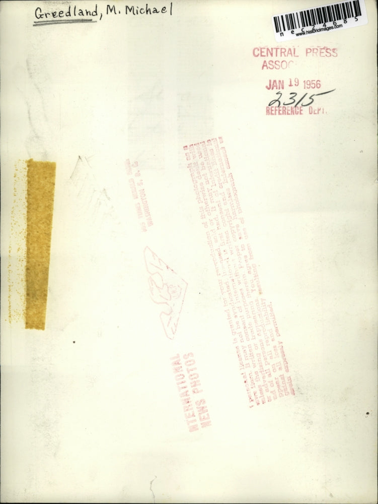 1956 Press Photo M. Michael Greedland