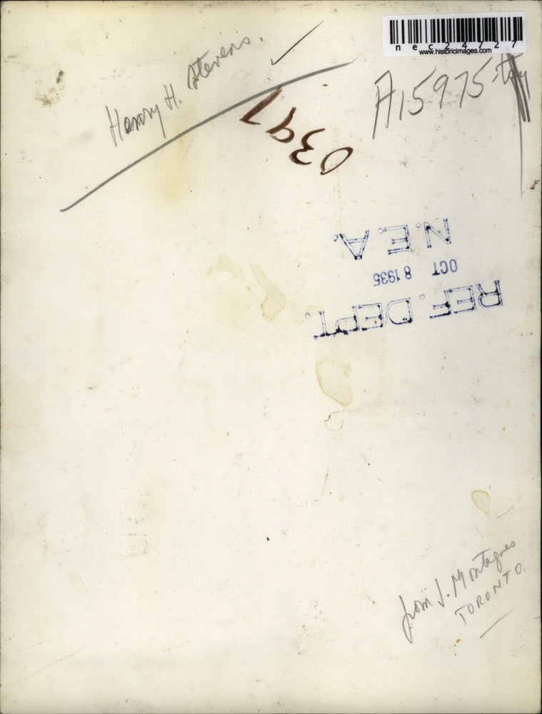 1935 Press Photo Henry H. Stevens - nec24727