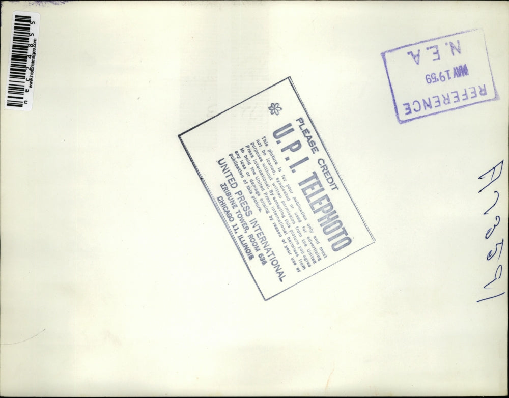 1959 Press Photo Alexander Lieb Presents Greeting from Pres Eisenhower to Soviet