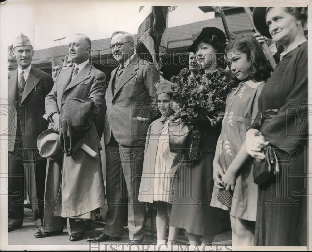 1935 Press Photo French Delegation to American Legion Convention in Los Angeles- Historic Images