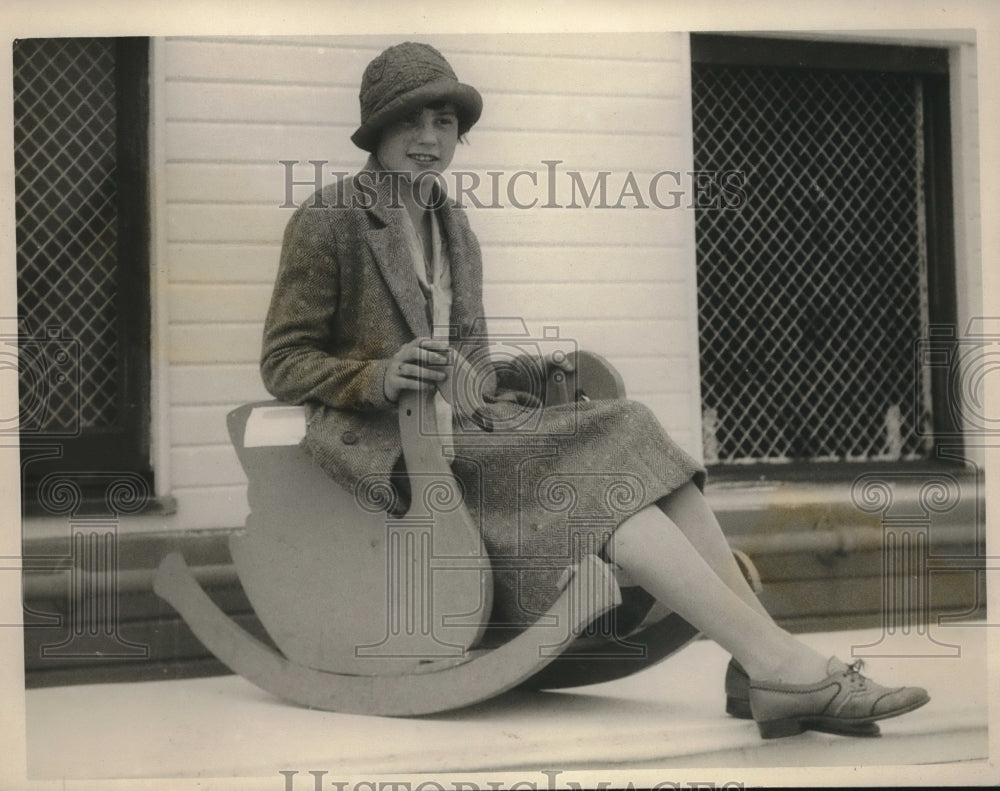 1926 Press Photo Rocking Chair Miss Virginia Stohl