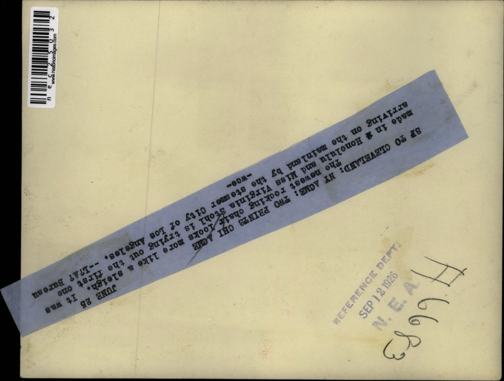 1926 Press Photo Rocking Chair Miss Virginia Stohl