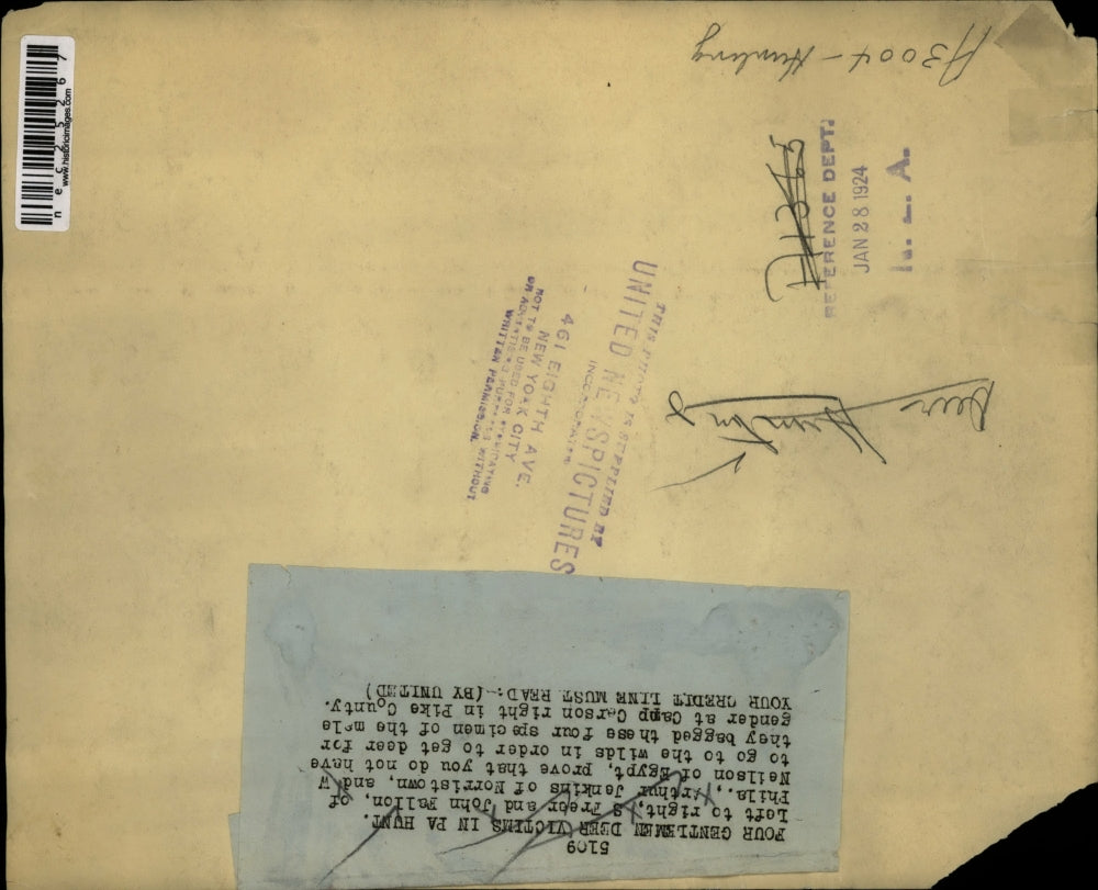 1924 Press Photo hunters kill deers in Camp Carson in Pike County