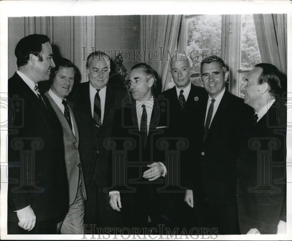 1970 Press Photo US Governors Premier Jacques Chaban-Delmas Robert Scott Linwood