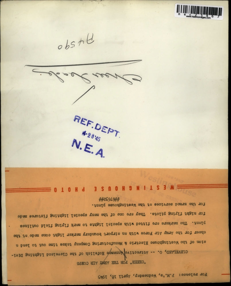 1945 Press Photo Annamae Hofelch, Western Electric Cheerleader