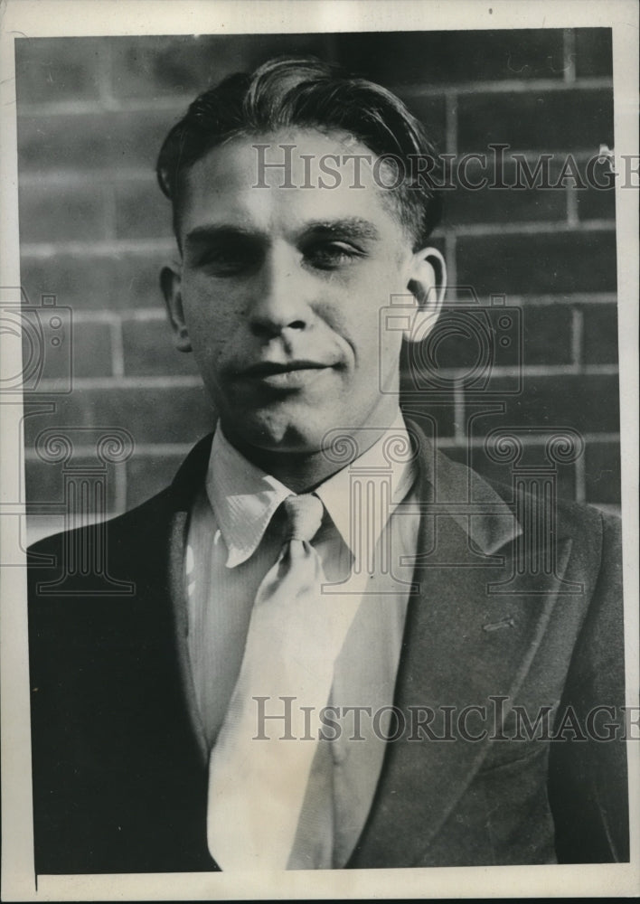 1934 Press Photo Joseph Grone, 23, of Philadelphia.