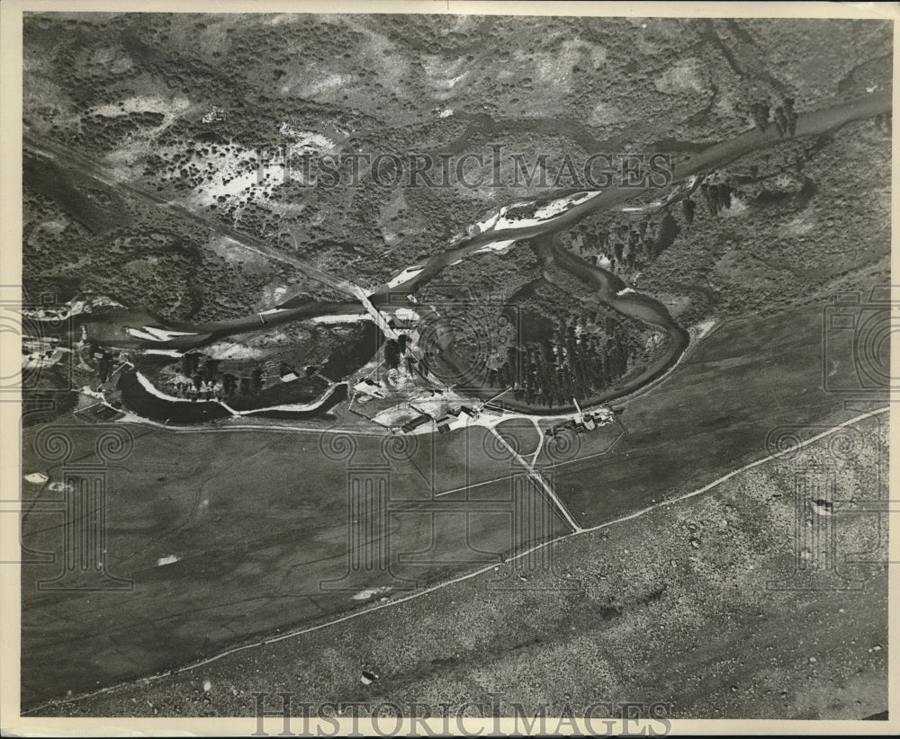 1928 Press Photo Aerial View Of Harry Knight's Ranch Race Car Driver