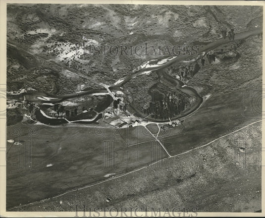 1928 Press Photo Aerial View Of Harry Knight's Ranch Race Car Driver