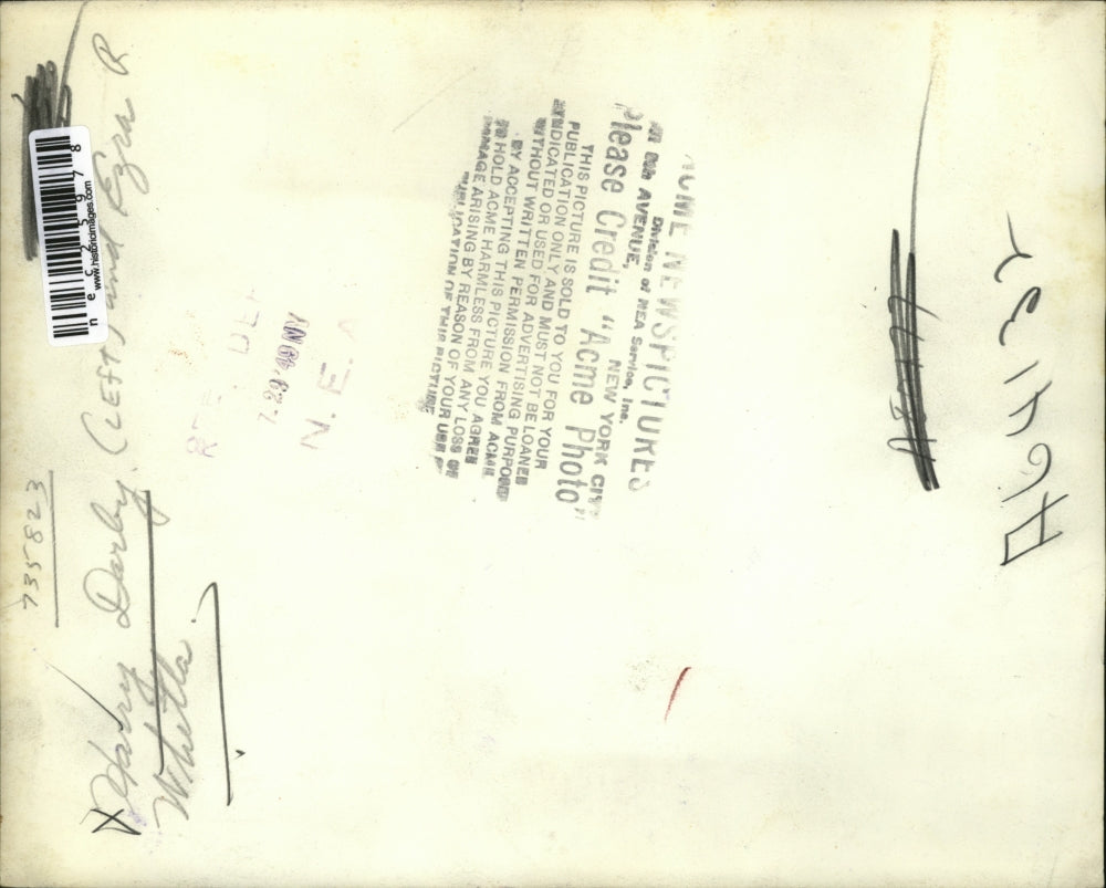 1949 Press Photo Harry Darby And Ezra Whitla Important Businessmen