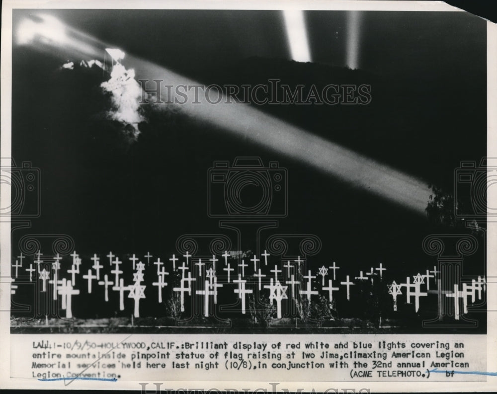 1950 Press Photo Memorial services for the 32nd American Legion Convention