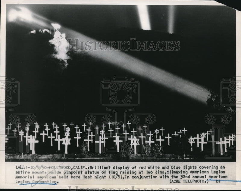 Load image into Gallery viewer, 1950 Press Photo Memorial services for the 32nd American Legion Convention
