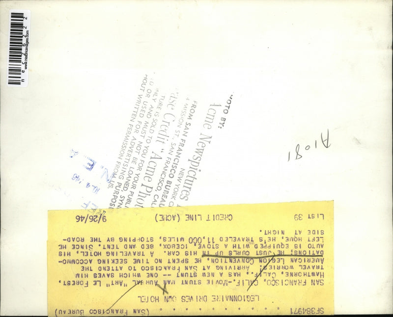 Load image into Gallery viewer, 1946 Press Photo A traveling Hotel by Le Forest for American Legion Convention
