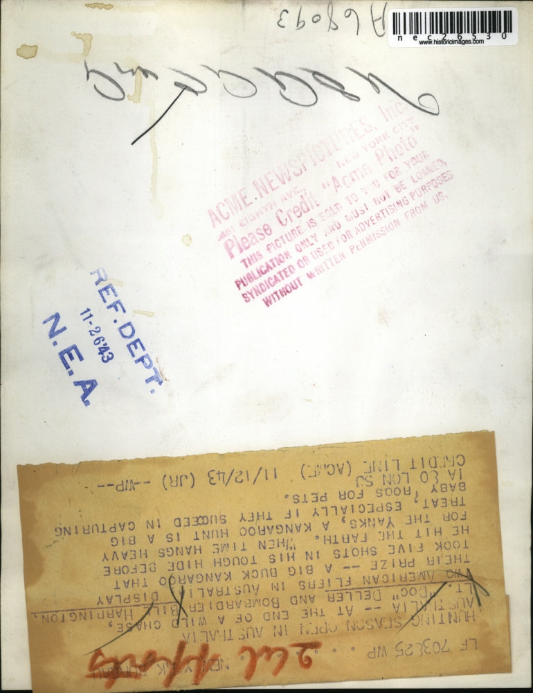 1943 Press Photo Lt "Doc" Deller and Bill Harrington two American fliers