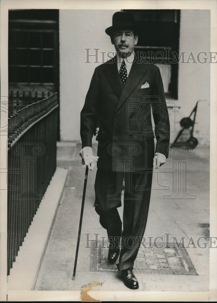 1938 Press Photo Maj Sir Frank Bowater Senior Alderman