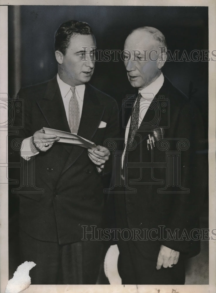 1937 Press Photo Morton D. Wainwright with Dep. Marshal Charles Keane- Historic Images