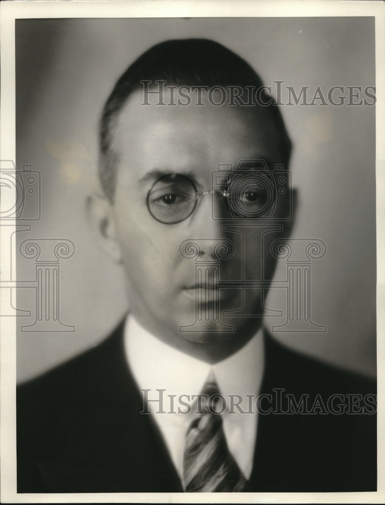 1931 Press Photo Albert De Sart Award Winning Paramount Sound Department Head
