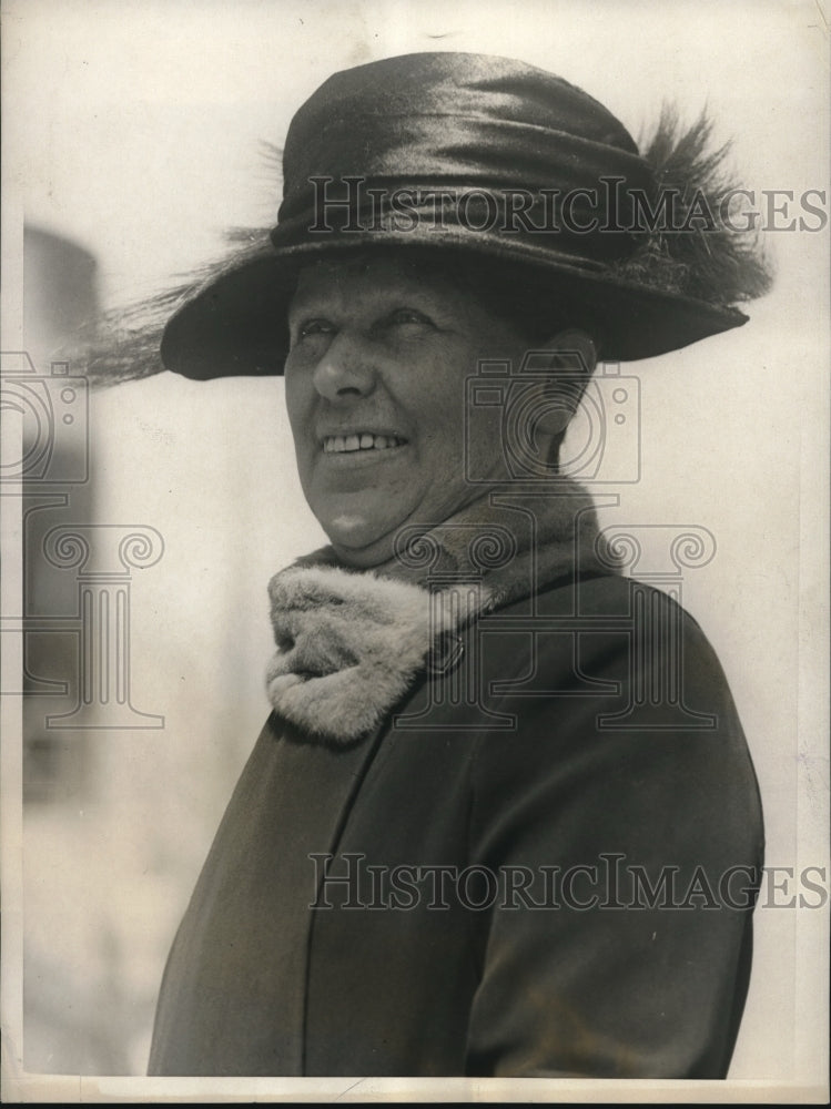 1925 Press Photo Mrs. HP Davidson Wife Of Deceased JP Morgan Exec On Ship