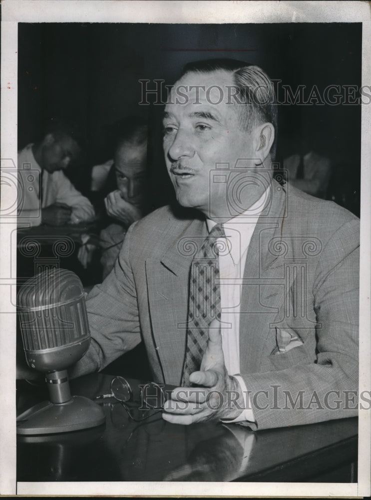 1942 Press Photo Harold Talbot WPB Air Transport Chairman At WWII Senate Hearing- Historic Images