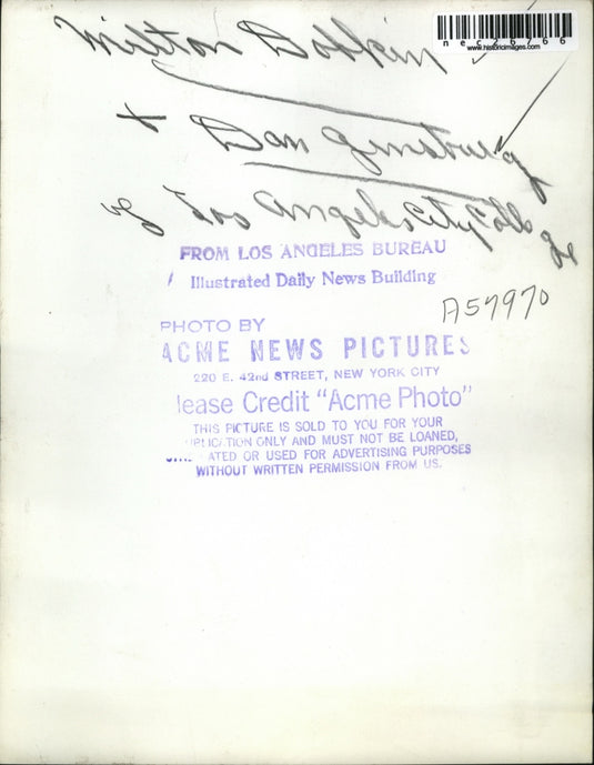 Press Photo Milton Dolkin & Dan Ginsburg of Los Angeles City College