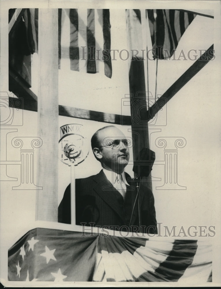 1935 Press Photo David Lillienthal Making Speech