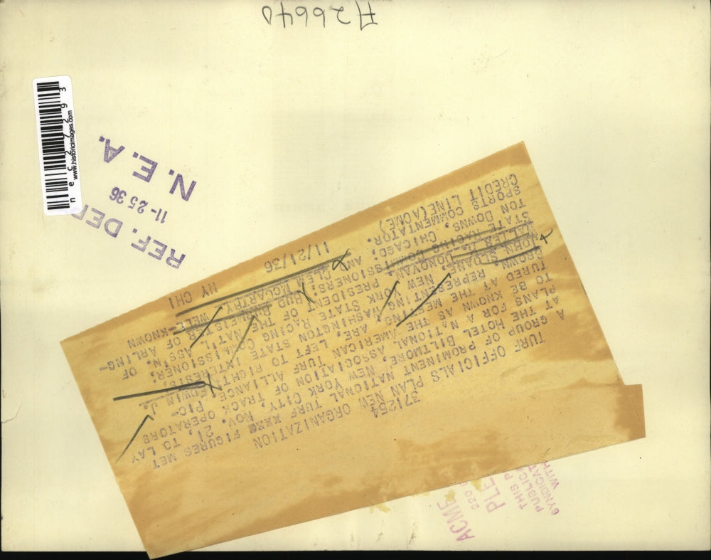 1936 Press Photo Turf officials plane new organization - nec27293