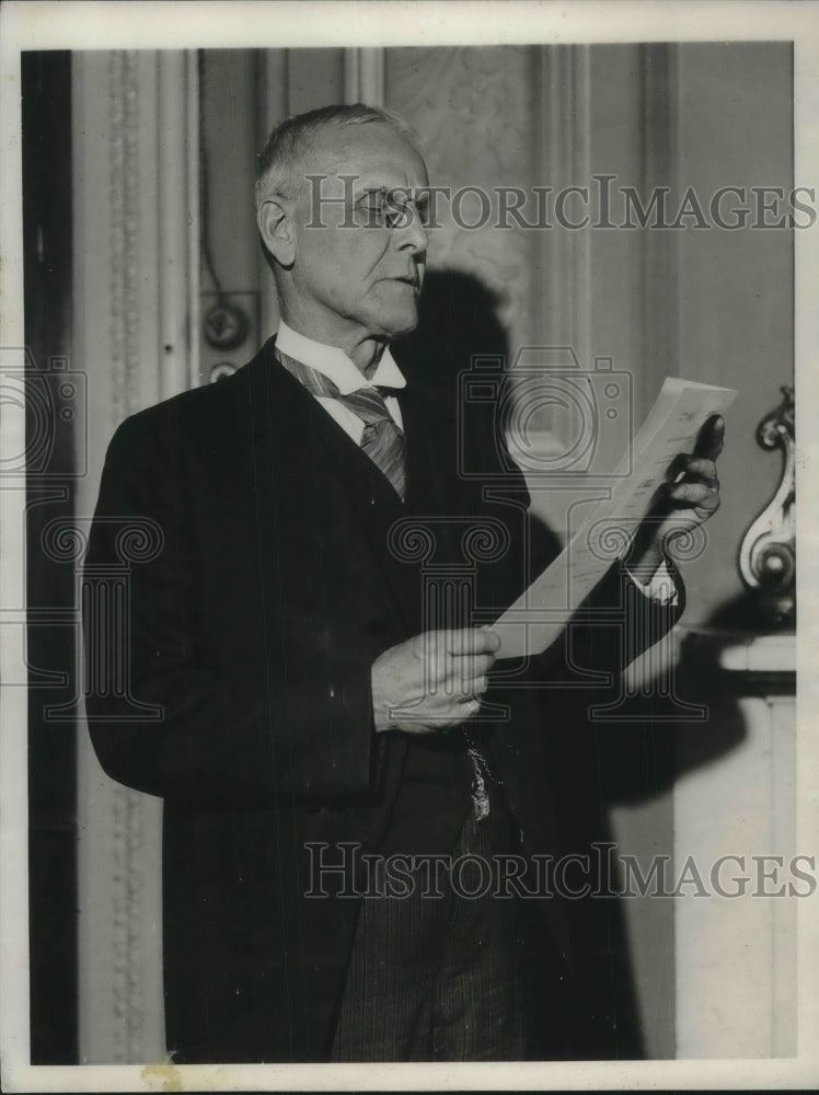 1931 Press Photo John C. Crockett chief clerk of the U.S Senate.