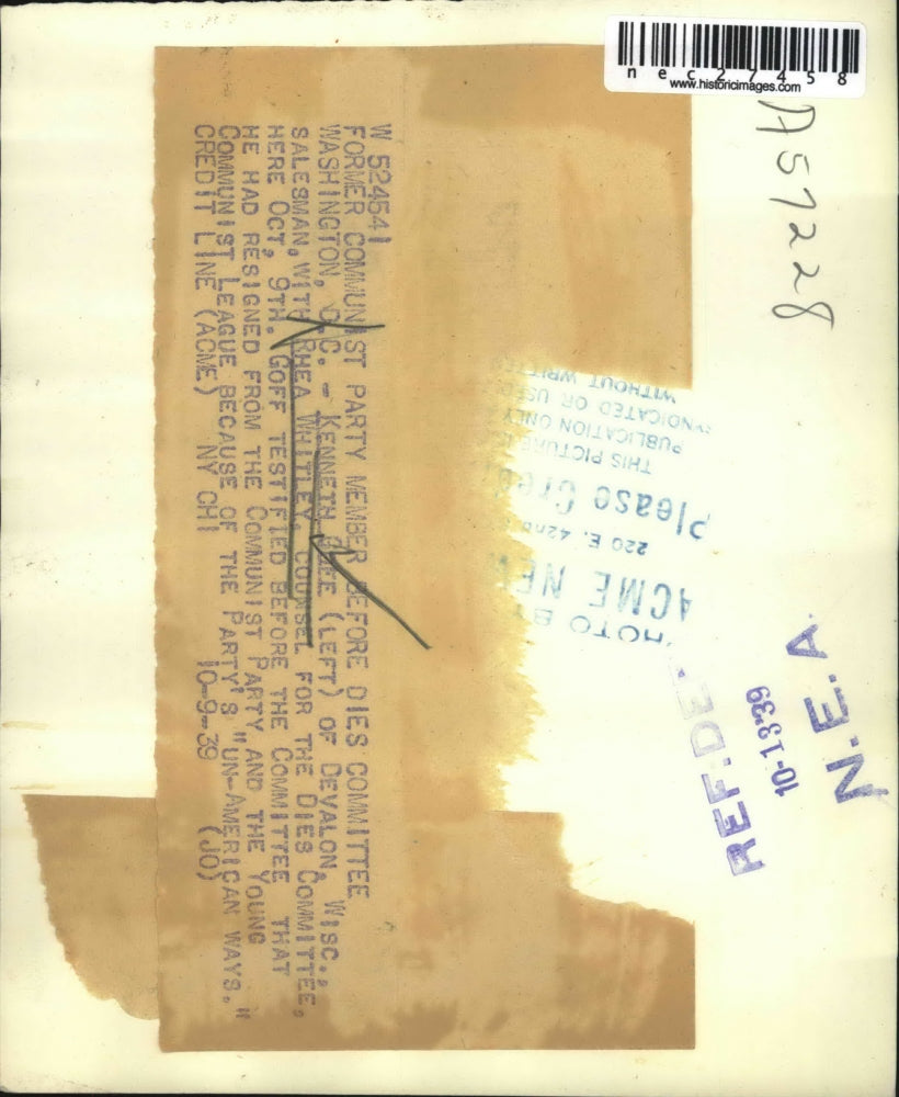 1939 Press Photo Kenneth Goff Salesman & Thea Whitley Attorney