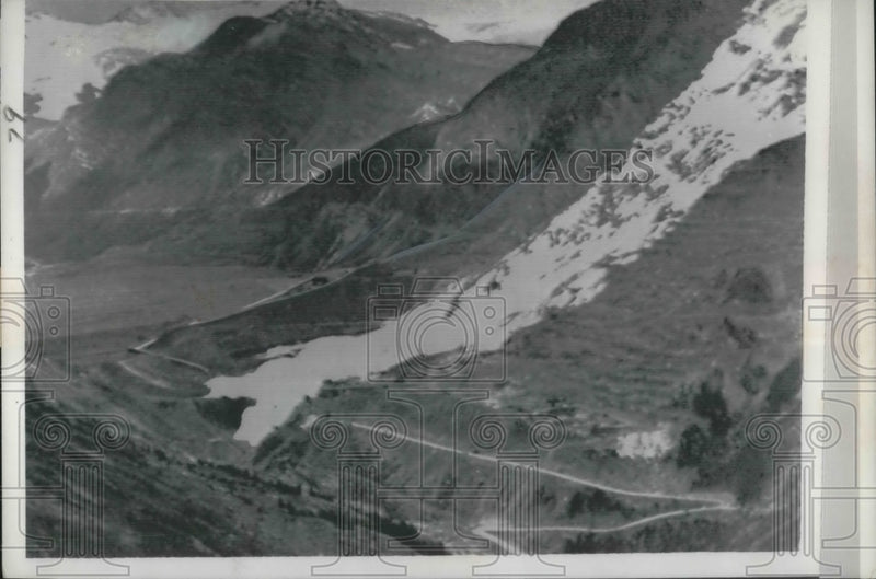Load image into Gallery viewer, 1965 Press Photo View of Landslide Demolishing Camp Working on Alpine Dam
